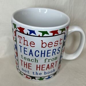 The Best Teachers Teach From The Heart Not The Book Coffee Tea Mug 4 Cups Stars